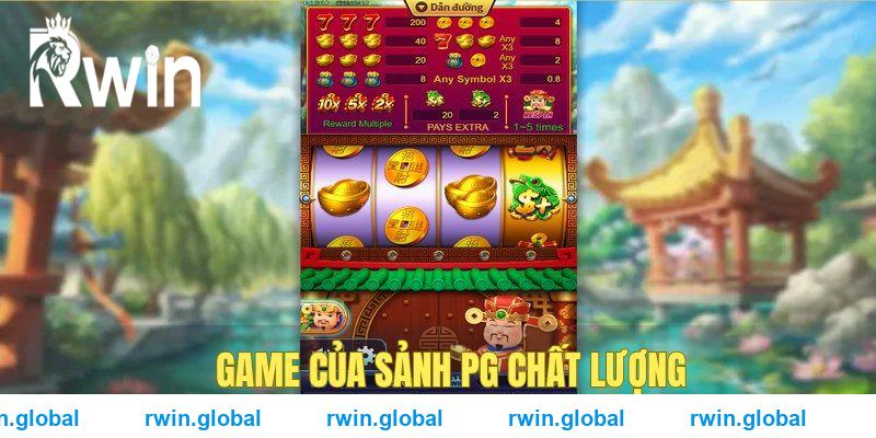 Trò chơi tại sảnh PG của RWIN luôn chất lượng